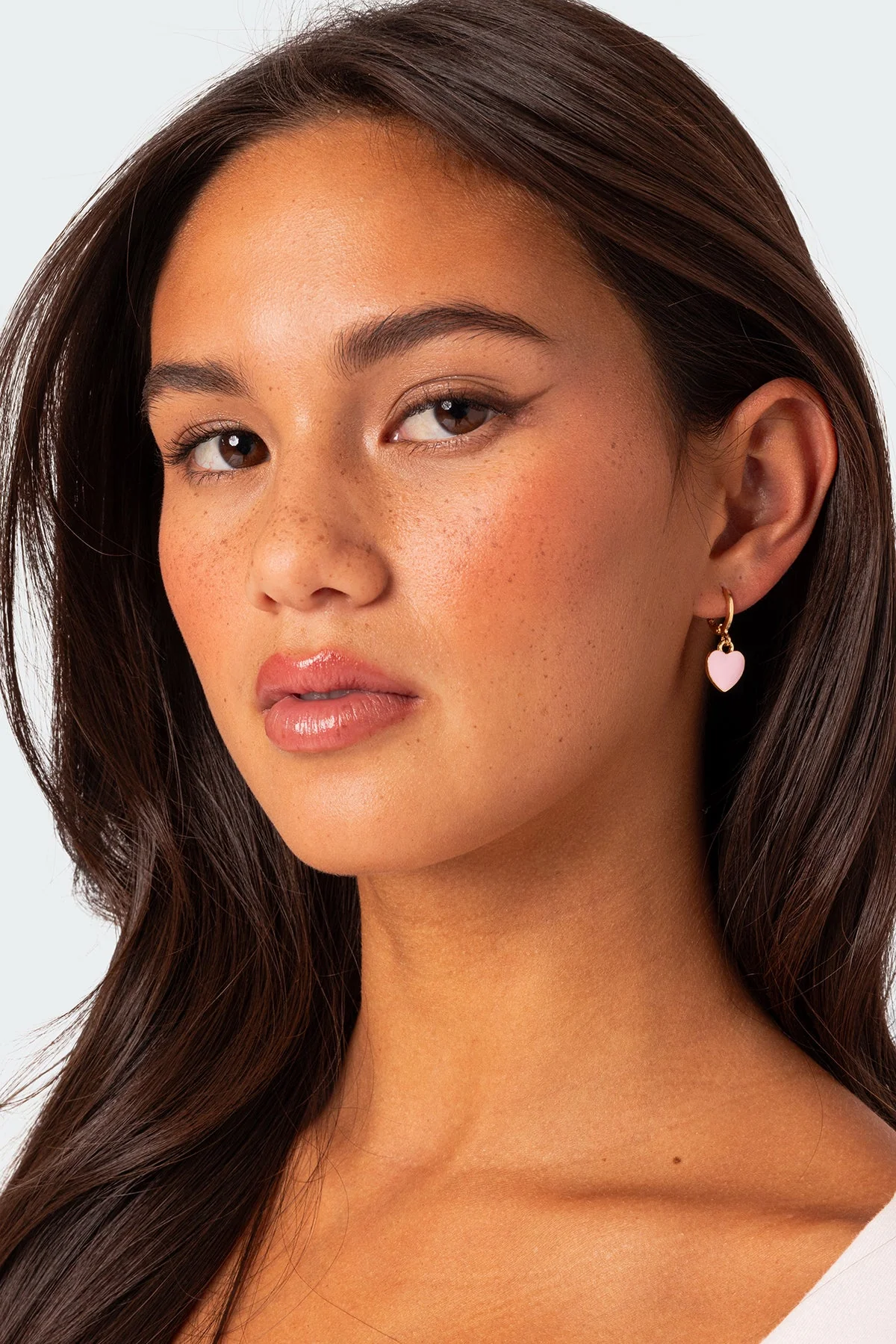 Pinky Heart Earrings - Image 2