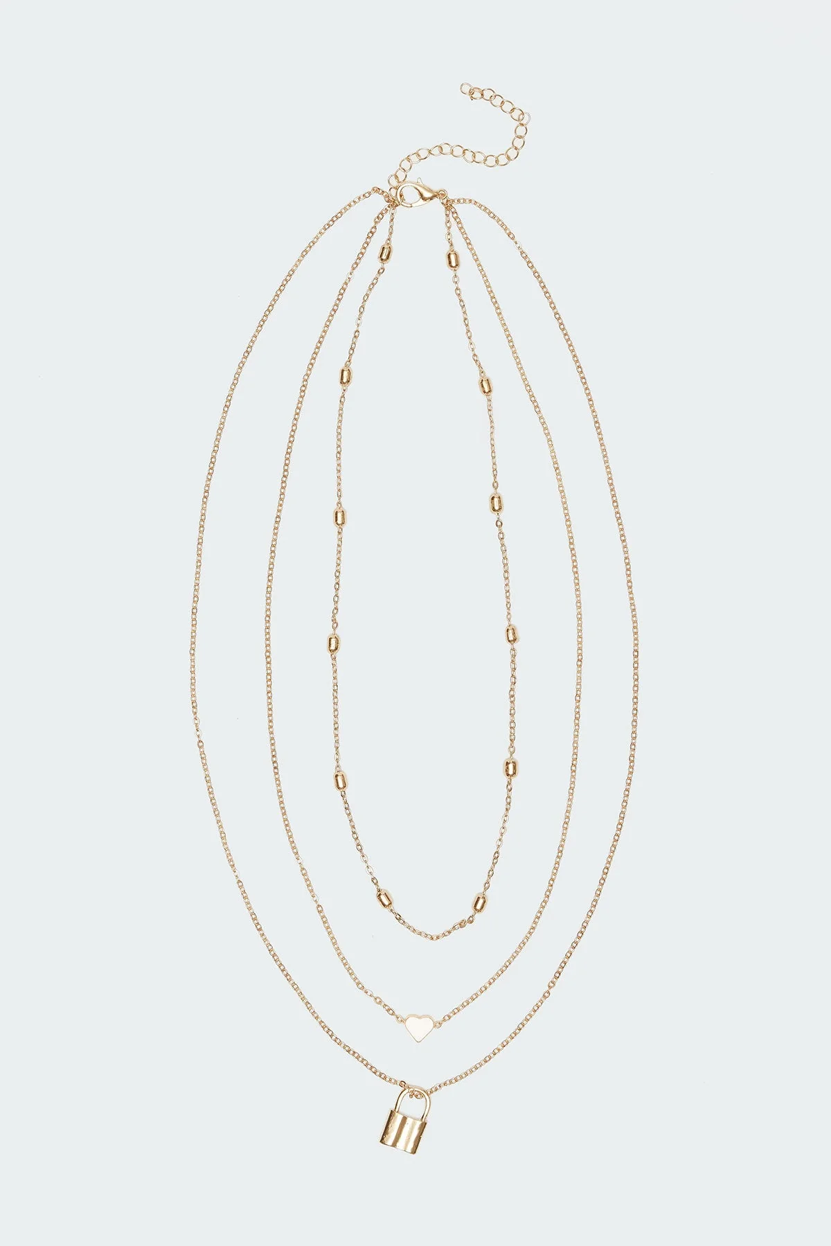 Secrets Layered Lock Necklace - Image 2