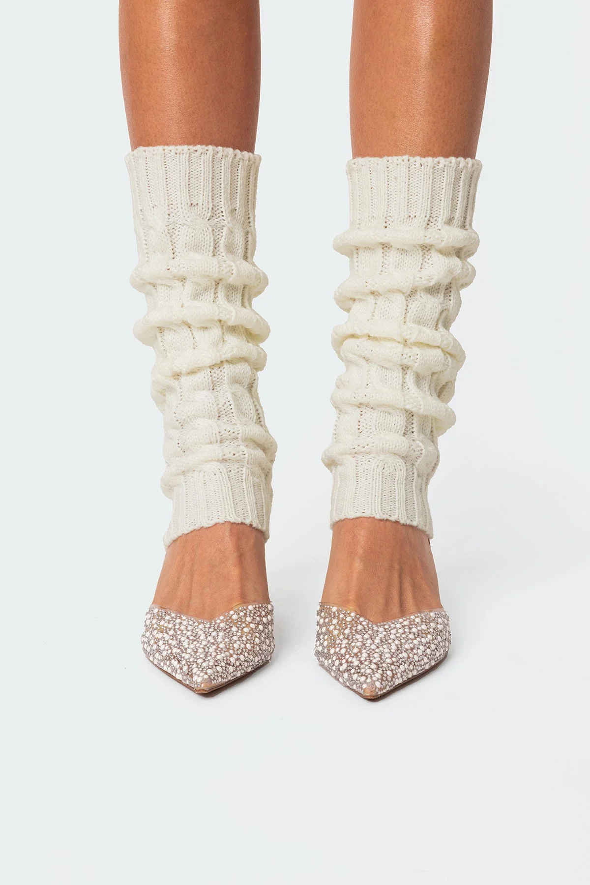 Cable Knit Leg Warmers - Image 2