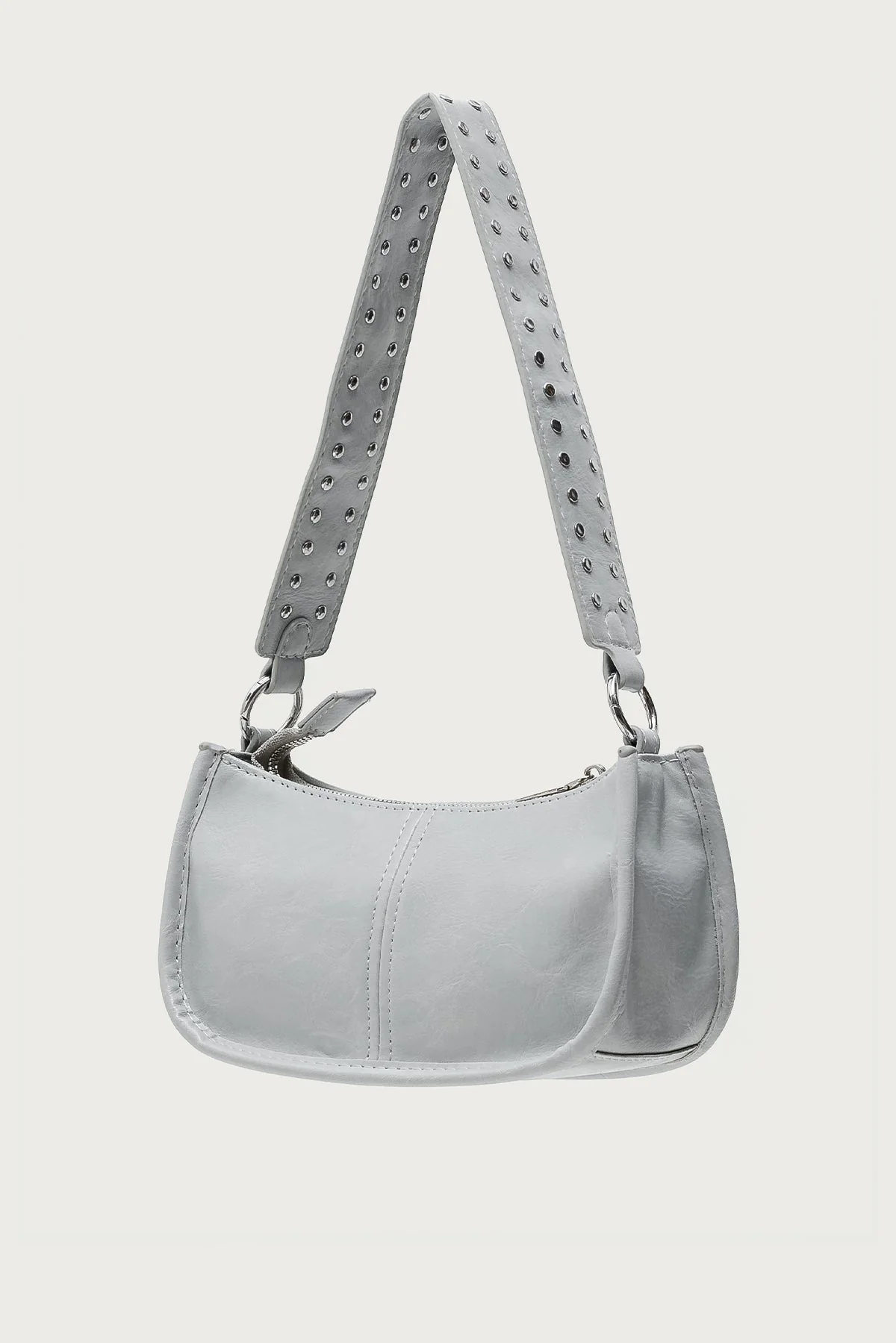 Studded Strap Faux Leather Bag - Image 4