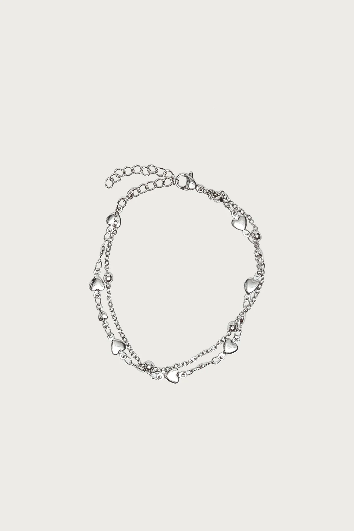 Double Chain Heart Bracelet - Image 2