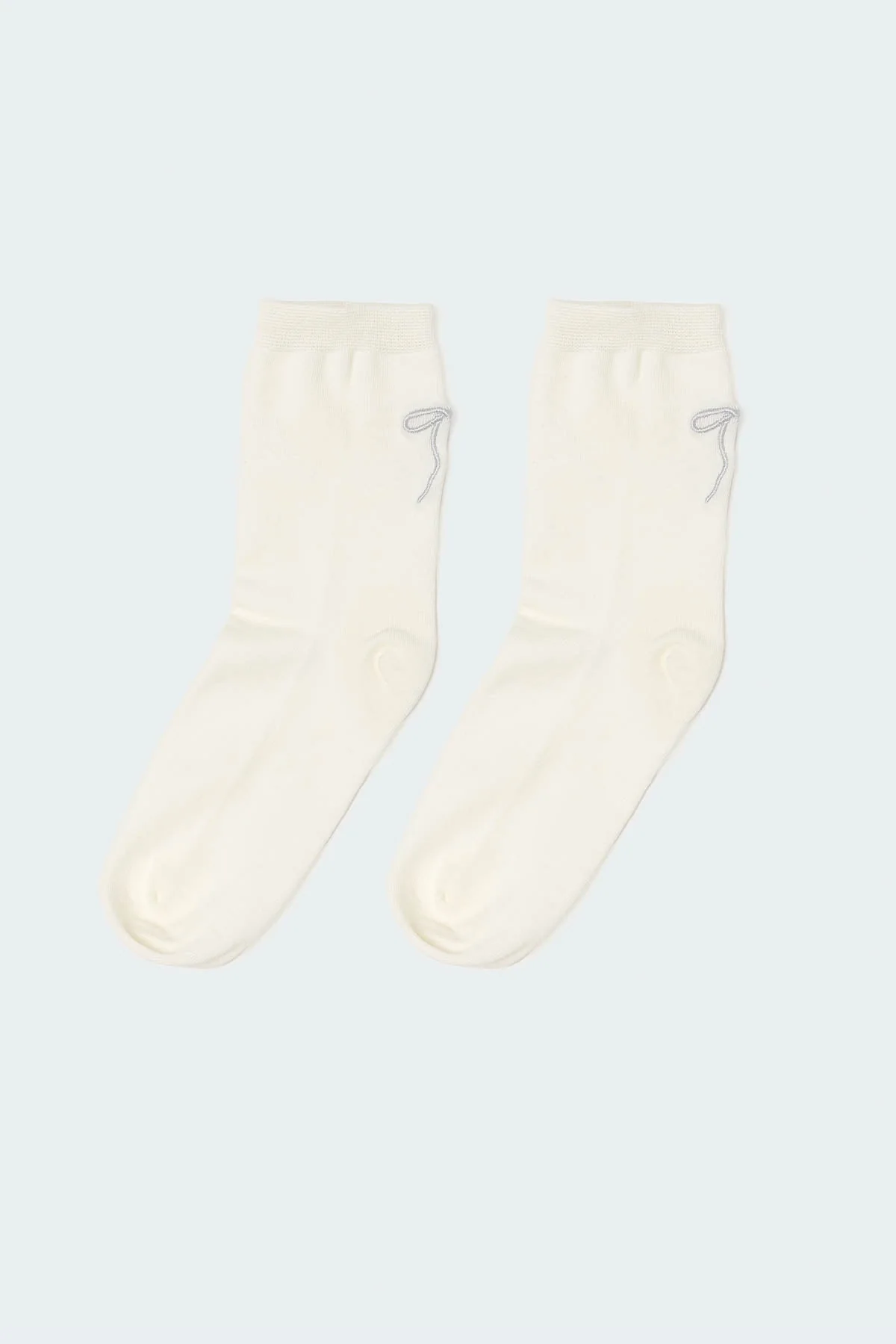 Embroidered Bow Socks - Image 4