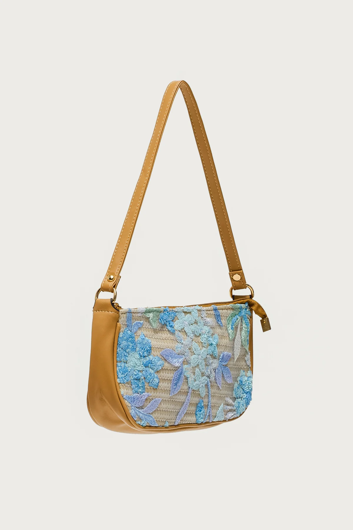 Sequin & Embroidered Straw Bag - Image 2