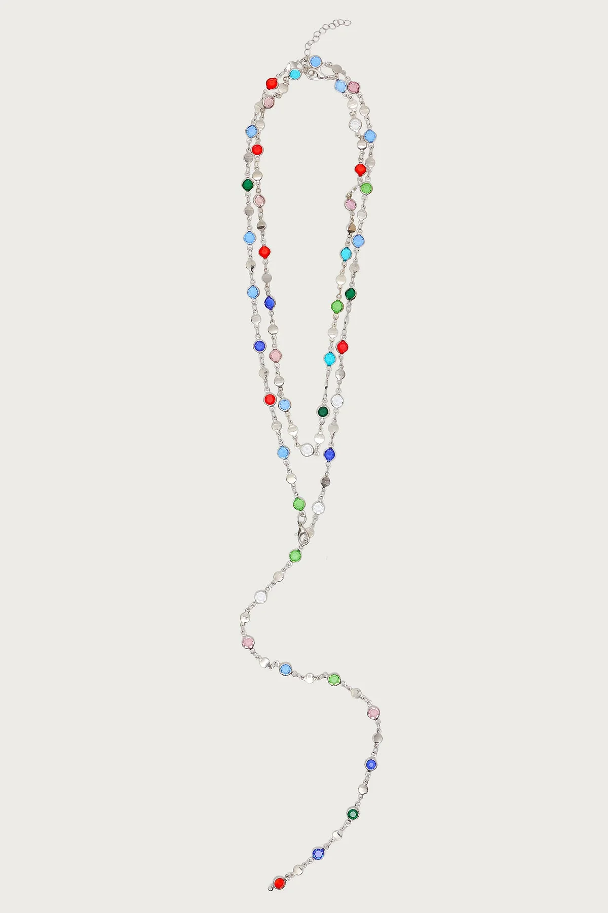 Cascading Gemstone Necklace Set - Image 2