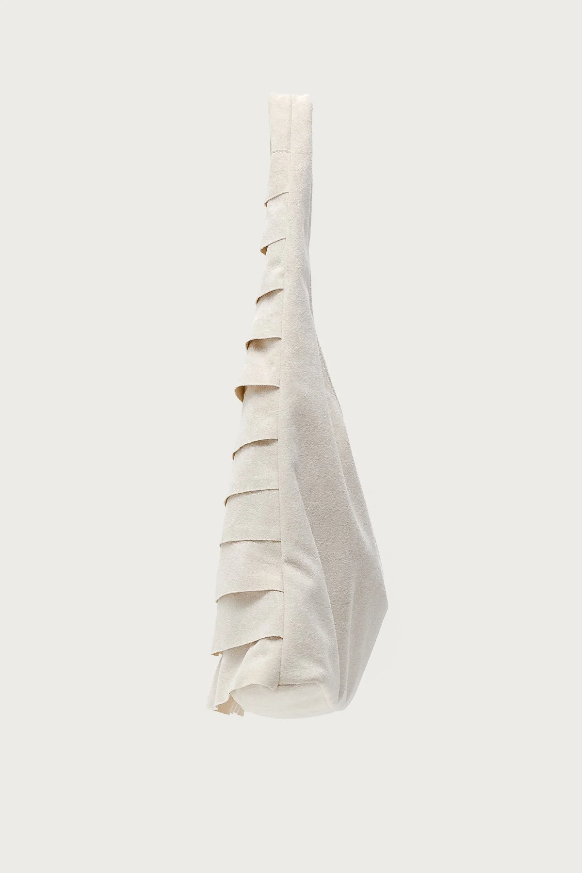 Ruffled Faux Suede Shoulder Bag - Image 4