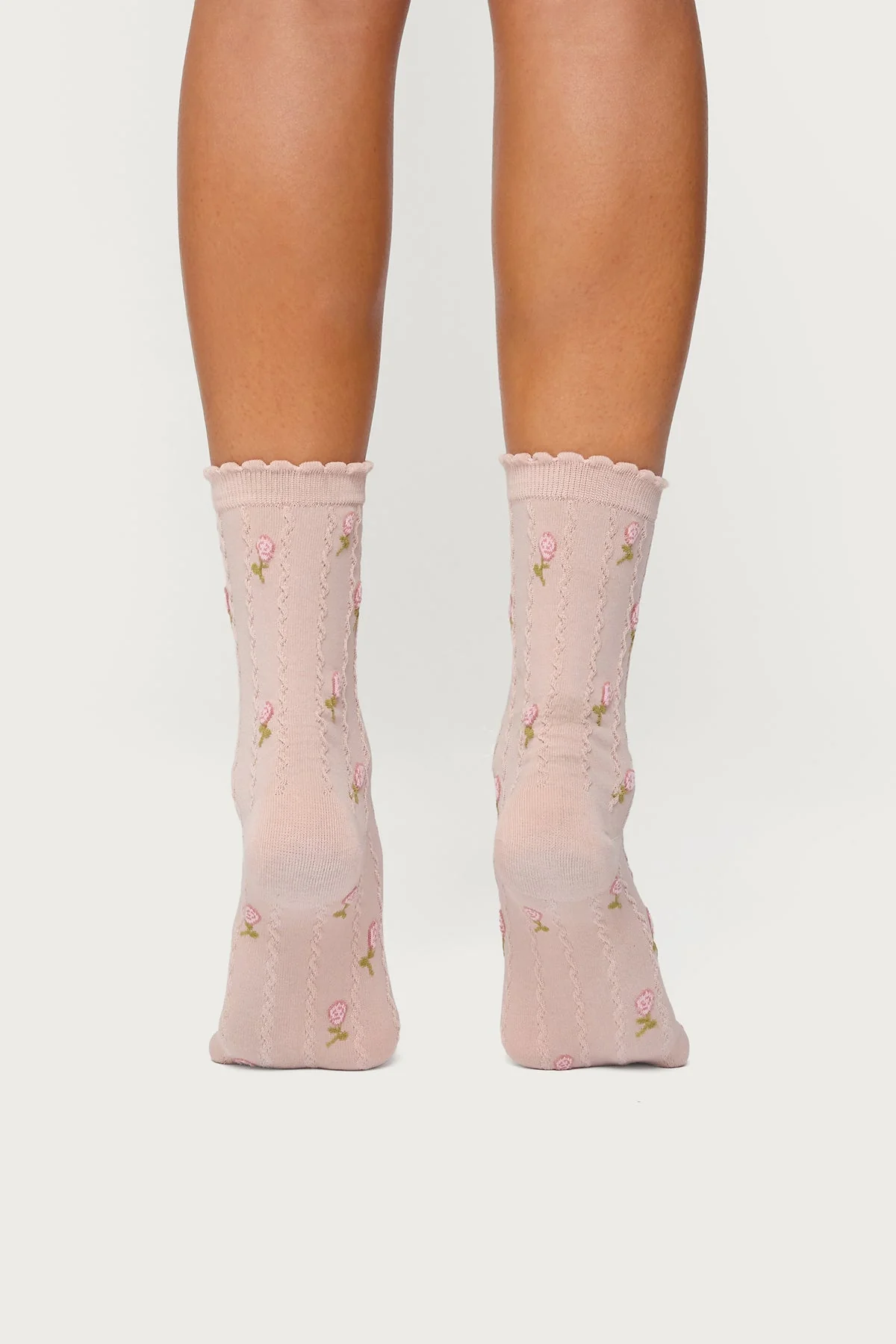 Embroidered Rose Socks - Image 3