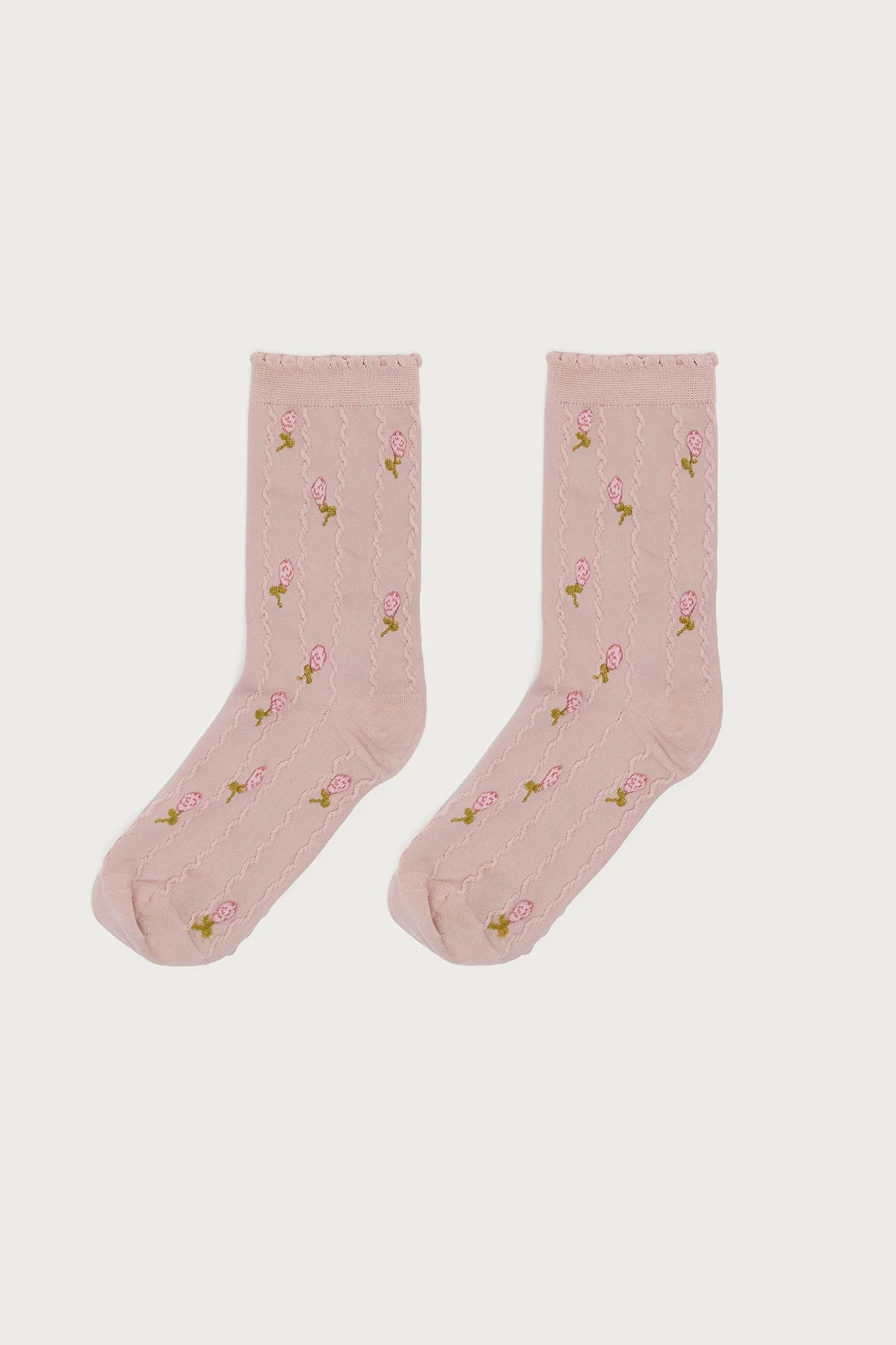Embroidered Rose Socks - Image 4