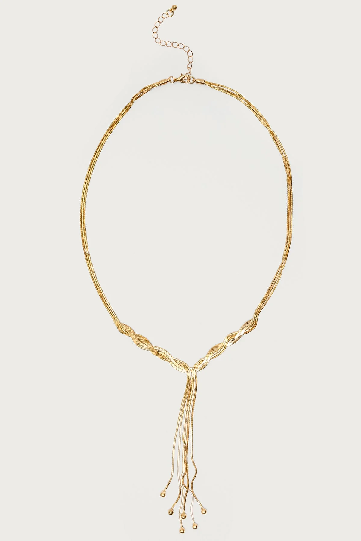 Braided Cascading Chain Necklace - Image 2