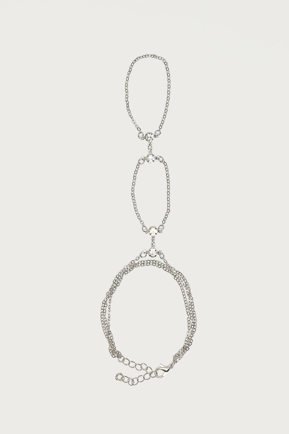 Rhinestone Layered Hand Chain - Image 2