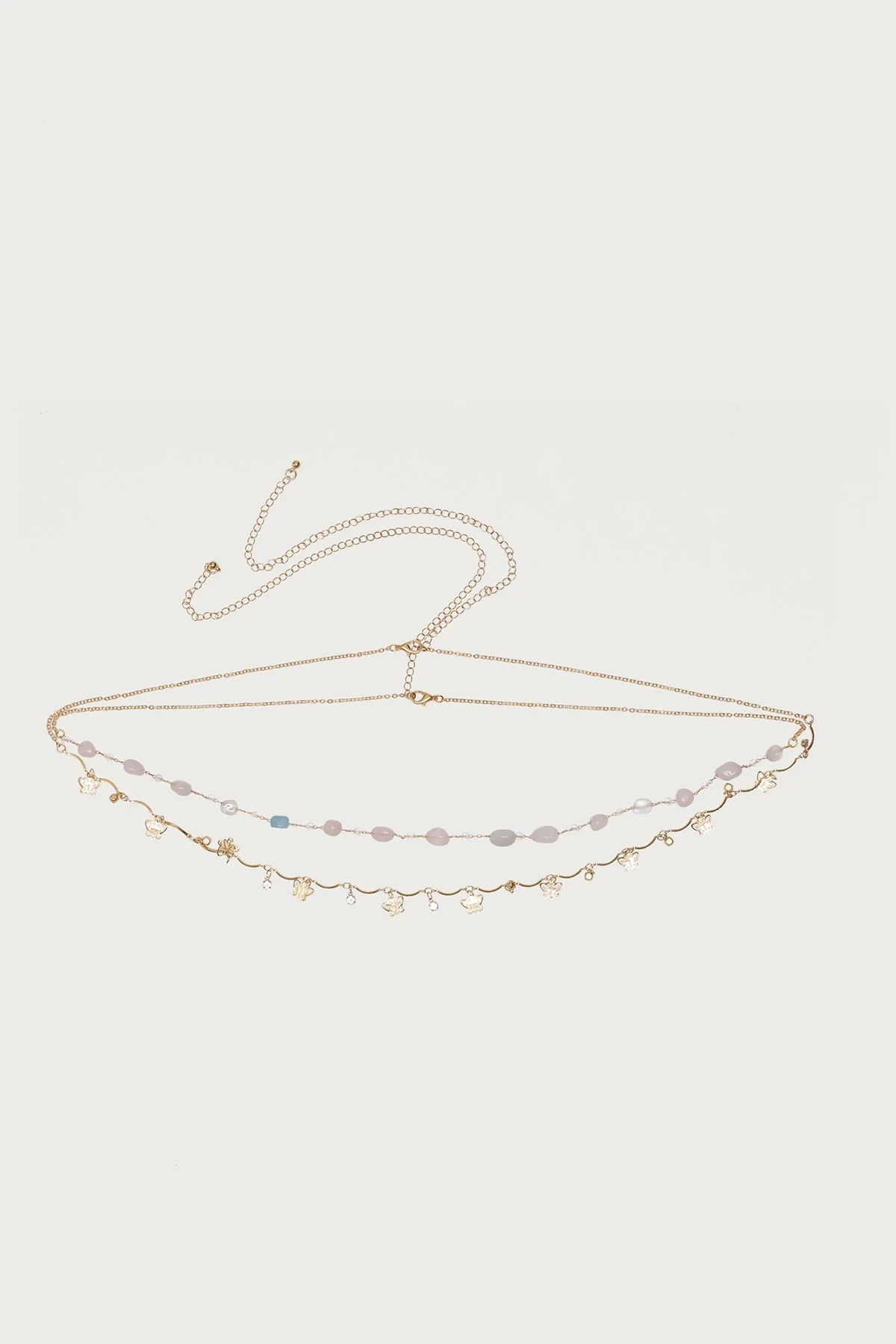 Butterfly Beaded Layered Belly Chain - Image 2