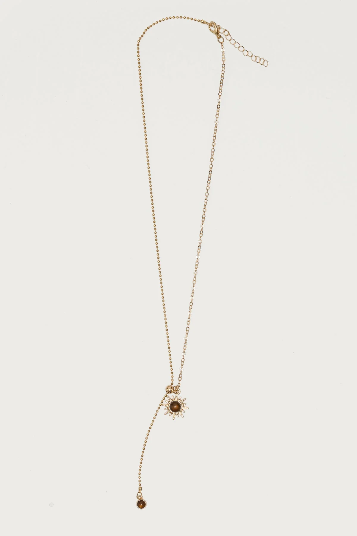 Sun Gemstone Cascading Chain Necklace - Image 2