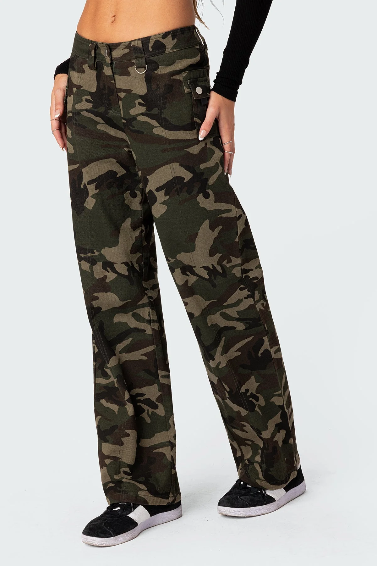 Aya Low-Rise Cargo Trousers - Image 3