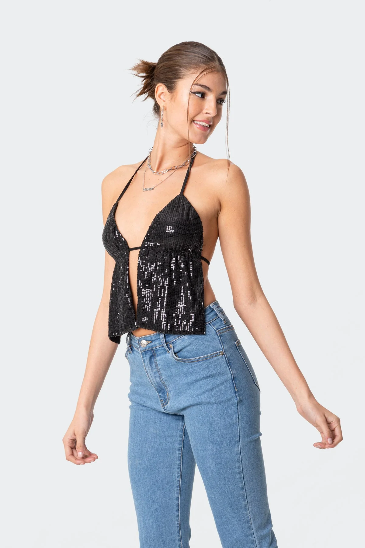 Estelle Open-Back Sequin Top - Image 4