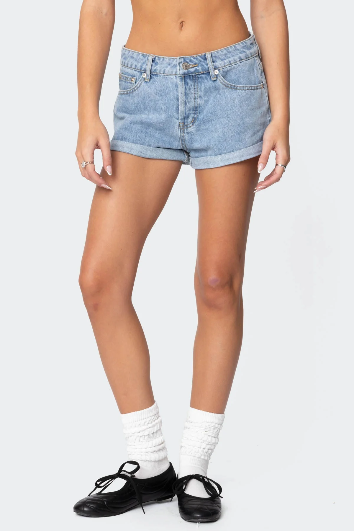 Rylin Low-Rise Denim Shorts - Image 2