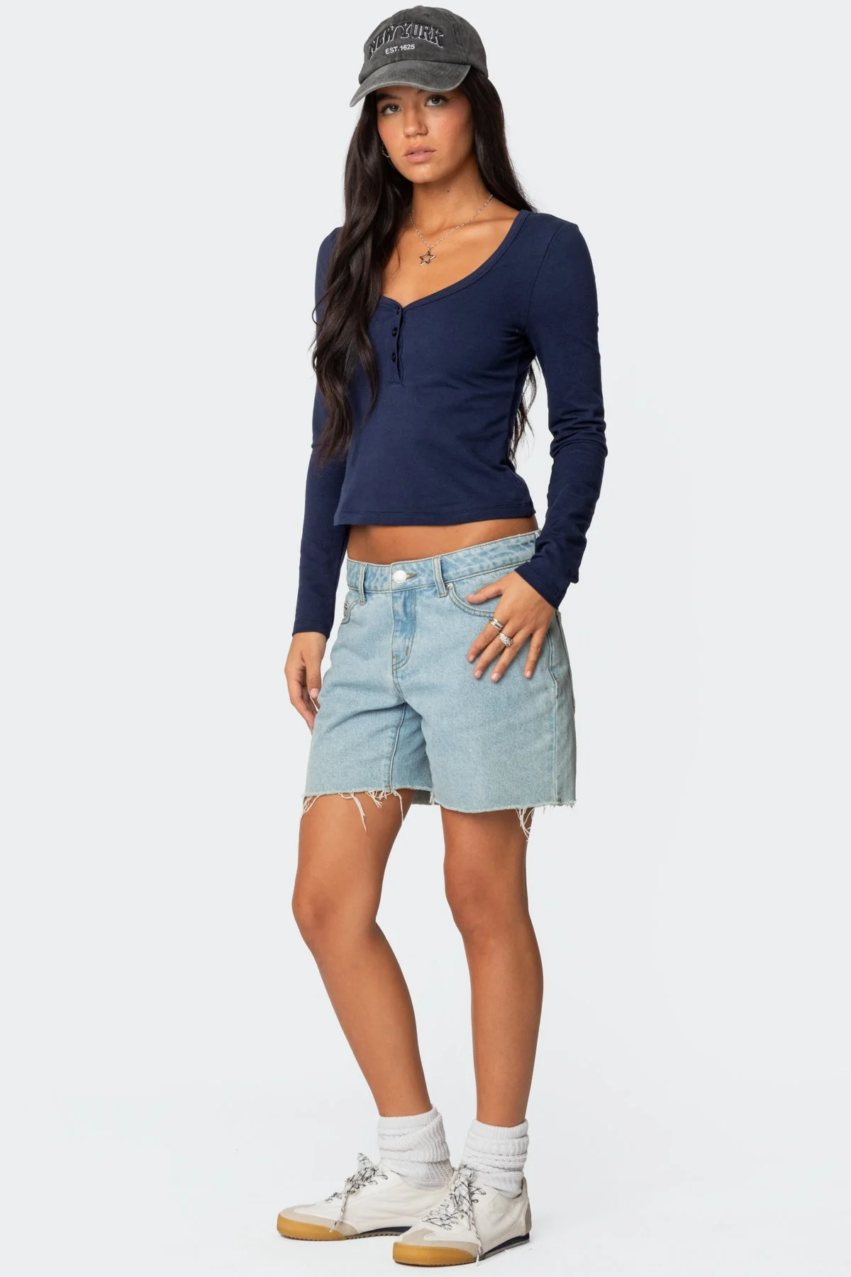 Tomboy Low Rise Denim Shorts - Image 3