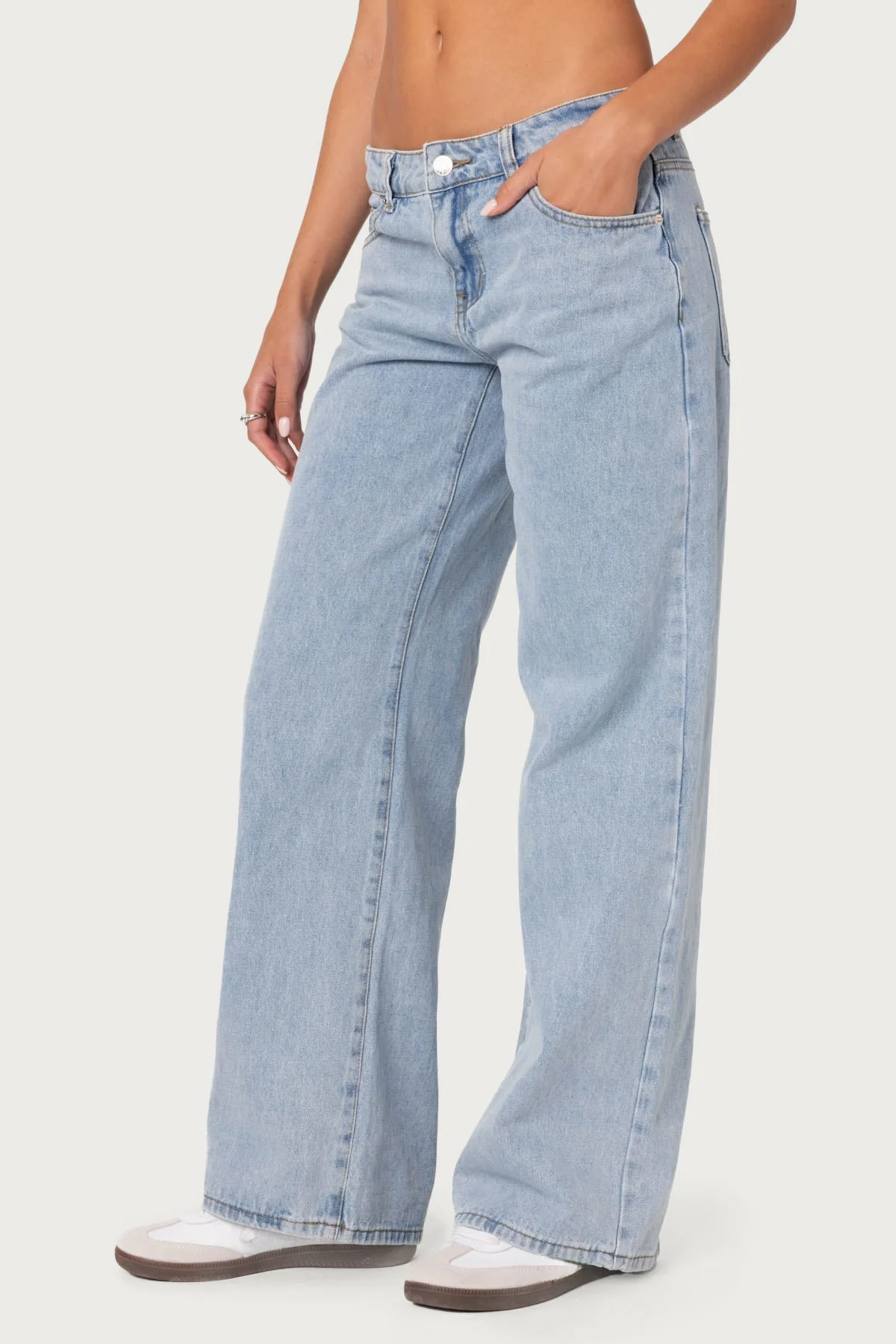 Raelynn Washed Low Rise Baggy Jeans - Image 3