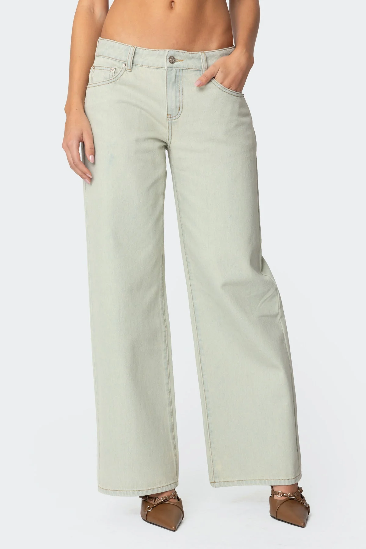 Raelynn Washed Low Rise Baggy Jeans - Image 2