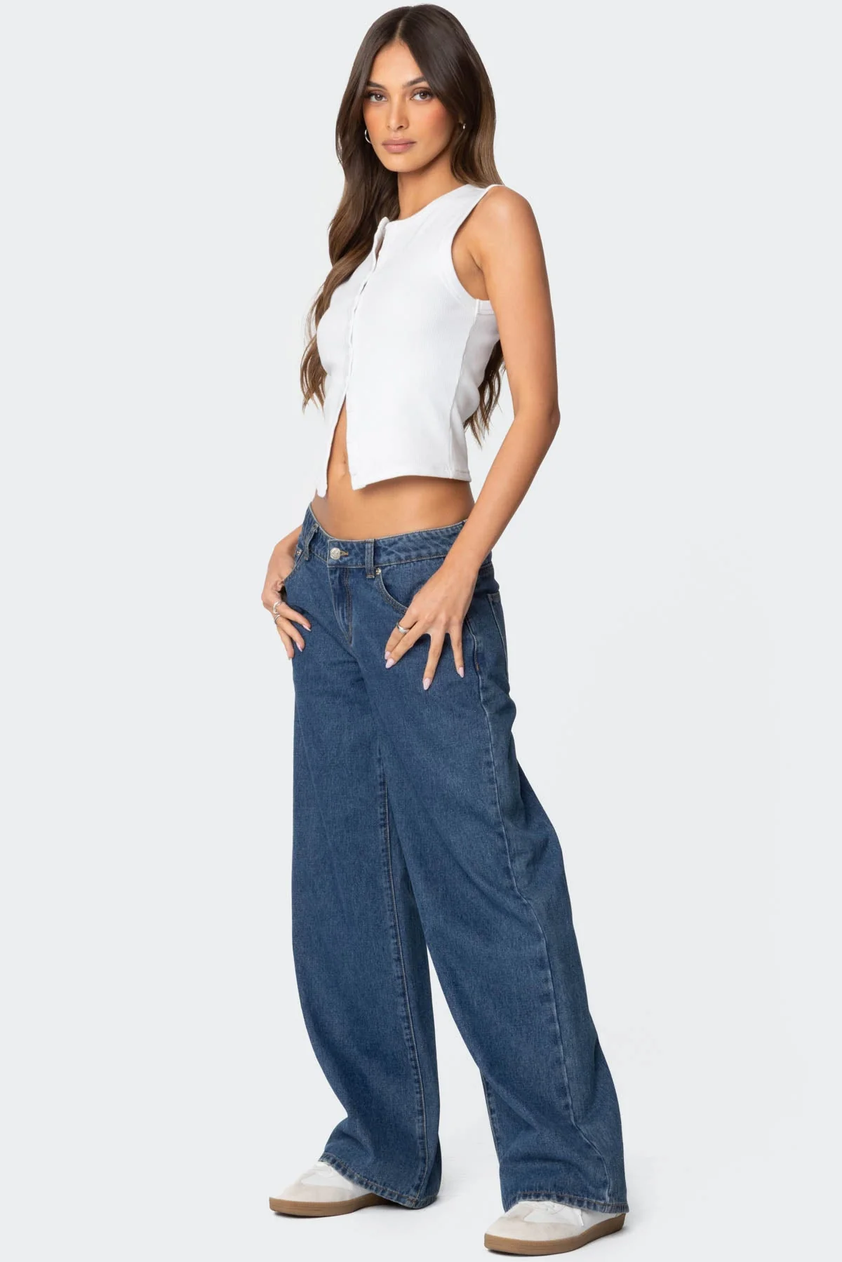 Raelynn Washed Low Rise Baggy Jeans - Image 3