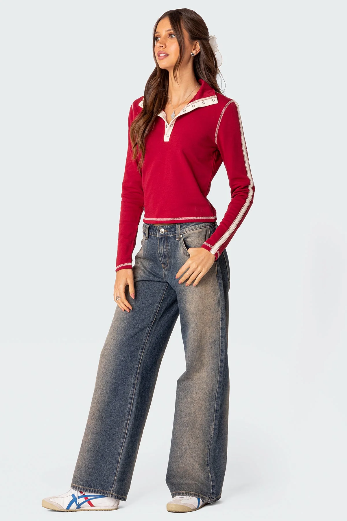 Raelynn Washed Low Rise Baggy Jeans - Image 5