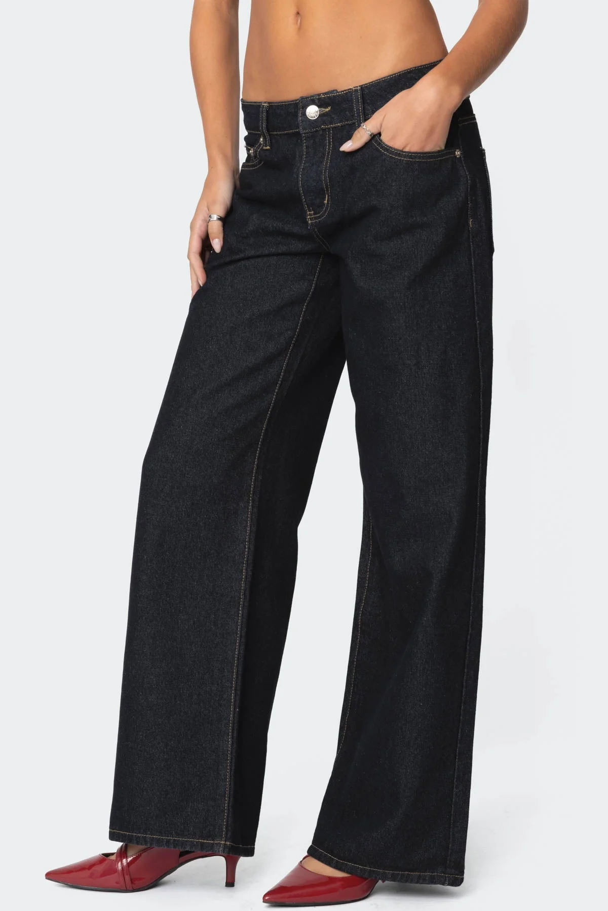 Raelynn Washed Low Rise Baggy Jeans - Image 3