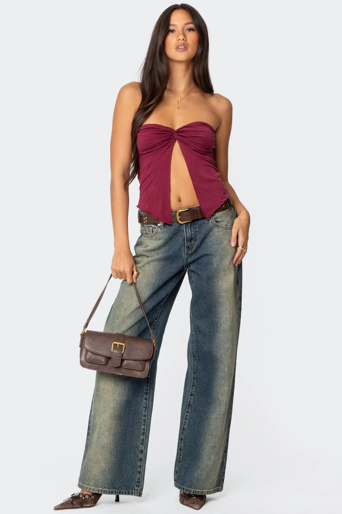 Twisted Split Front Tube Top - Image 2