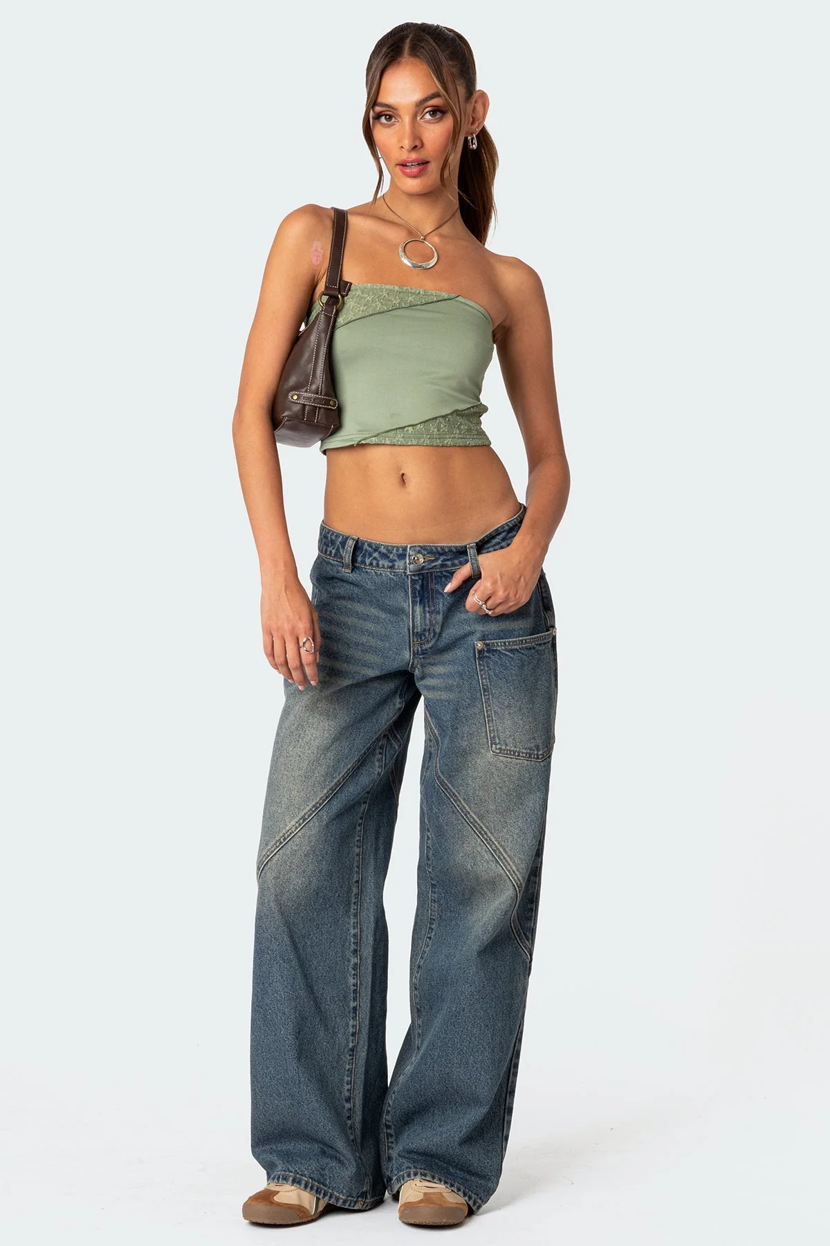 Lace Patchwork Tube Top - Image 3