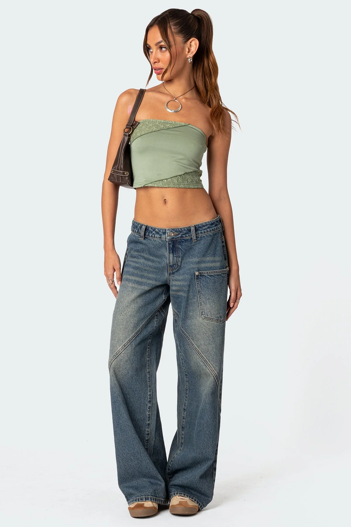 Lace Patchwork Tube Top - Image 6