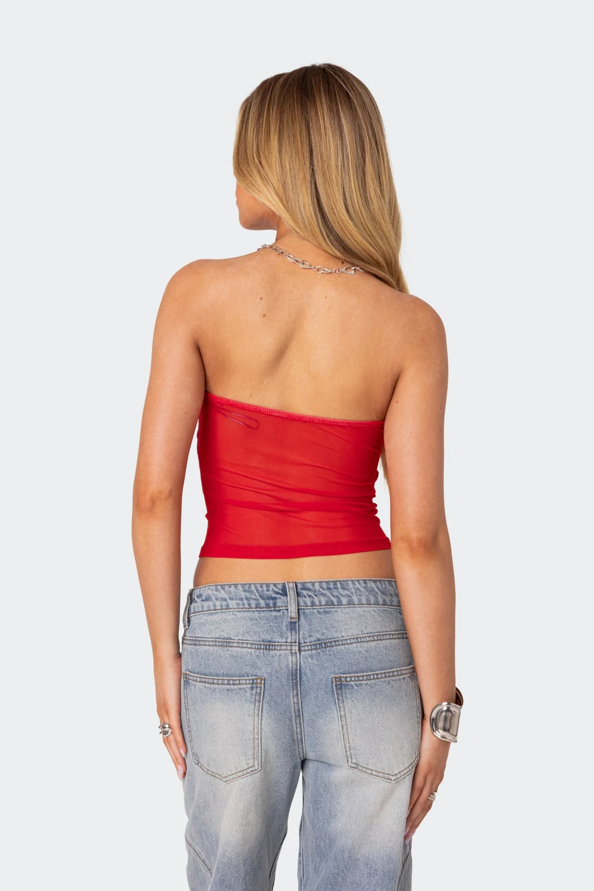 Celestia Sheer Mesh Tube Top - Image 5