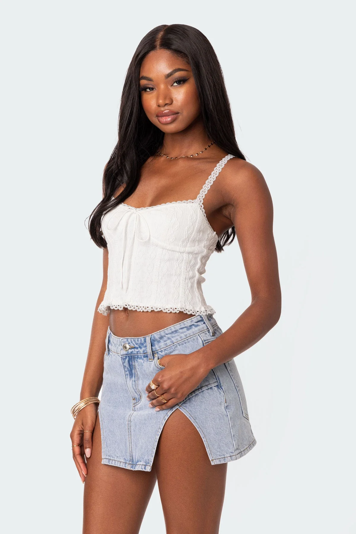 Lacey Knit Tank Top - Image 3