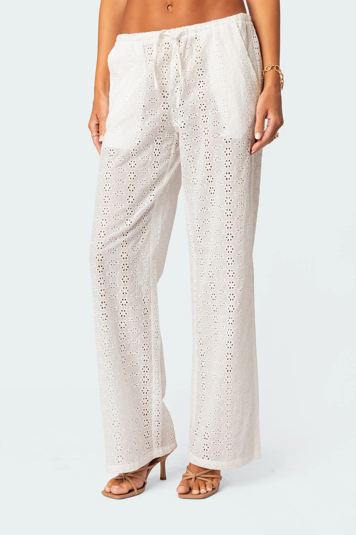 Lemon Lacey Cotton Trousers - Image 2