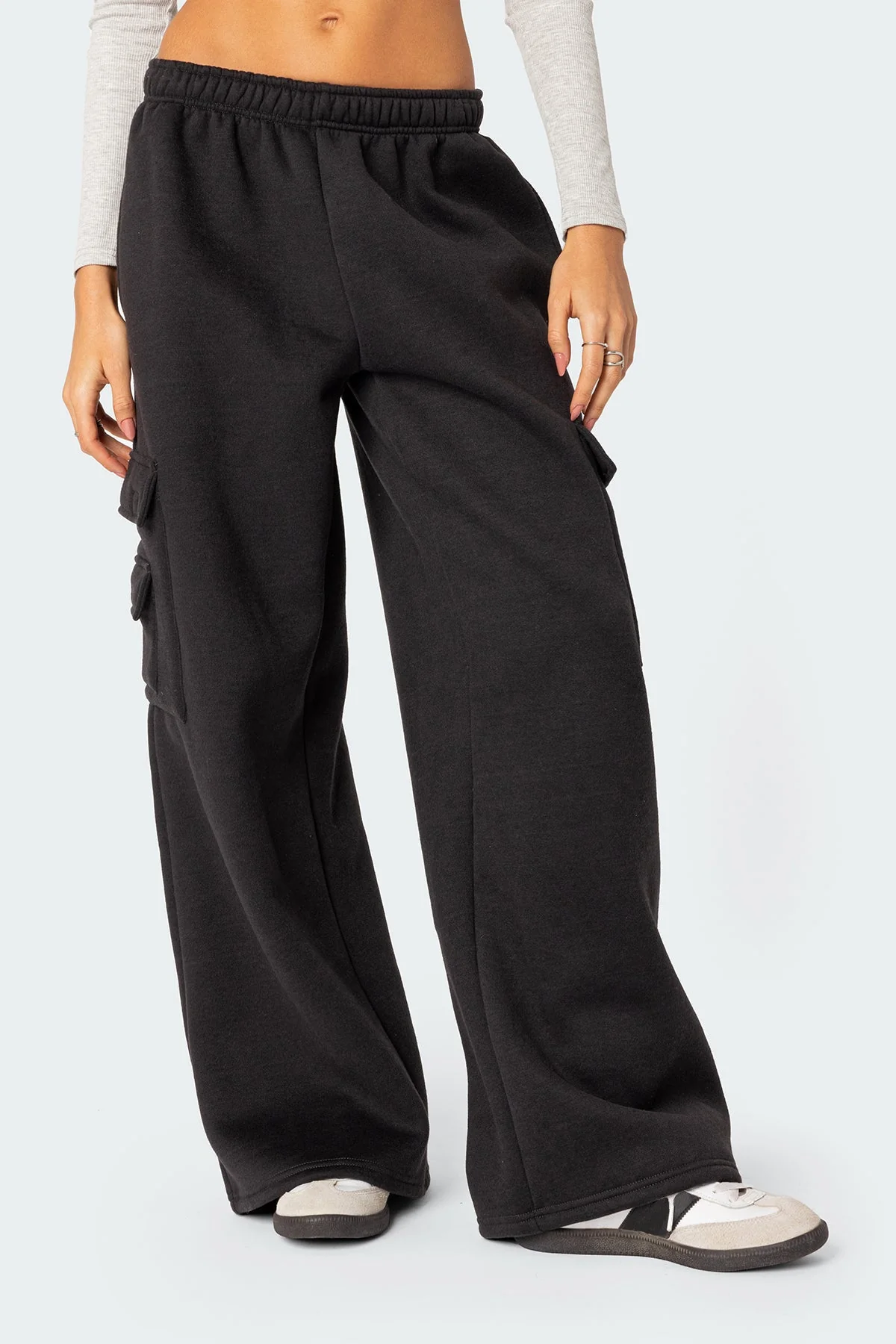 Wide Leg Cargo Joggers - Image 2