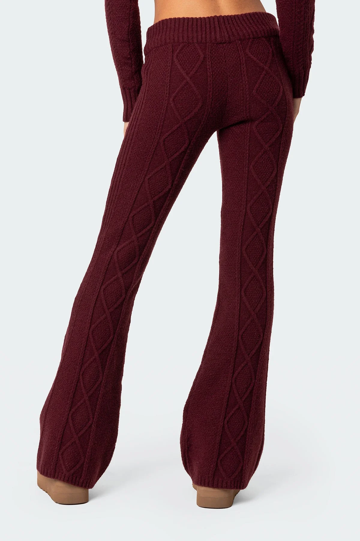 Ray Cable Knit Flared Trousers - Image 4