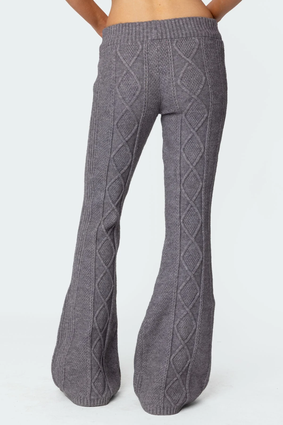 Ray Cable Knit Flared Trousers - Image 5