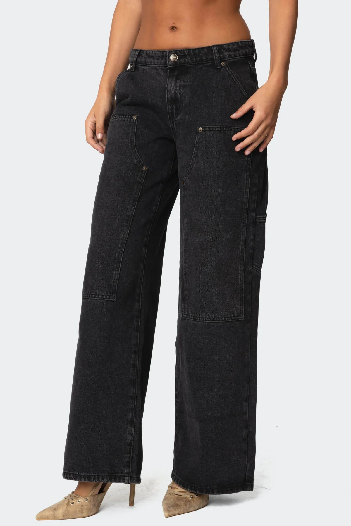 Ayla Low Rise Baggy Carpenter Jeans - Image 4