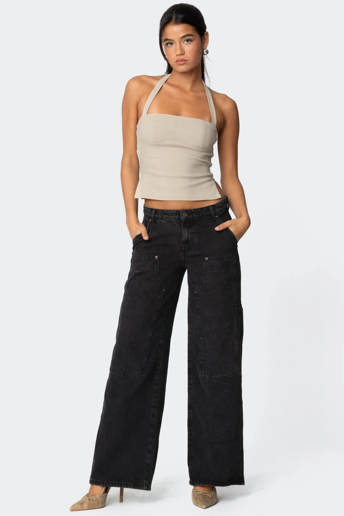 Ayla Low Rise Baggy Carpenter Jeans - Image 5