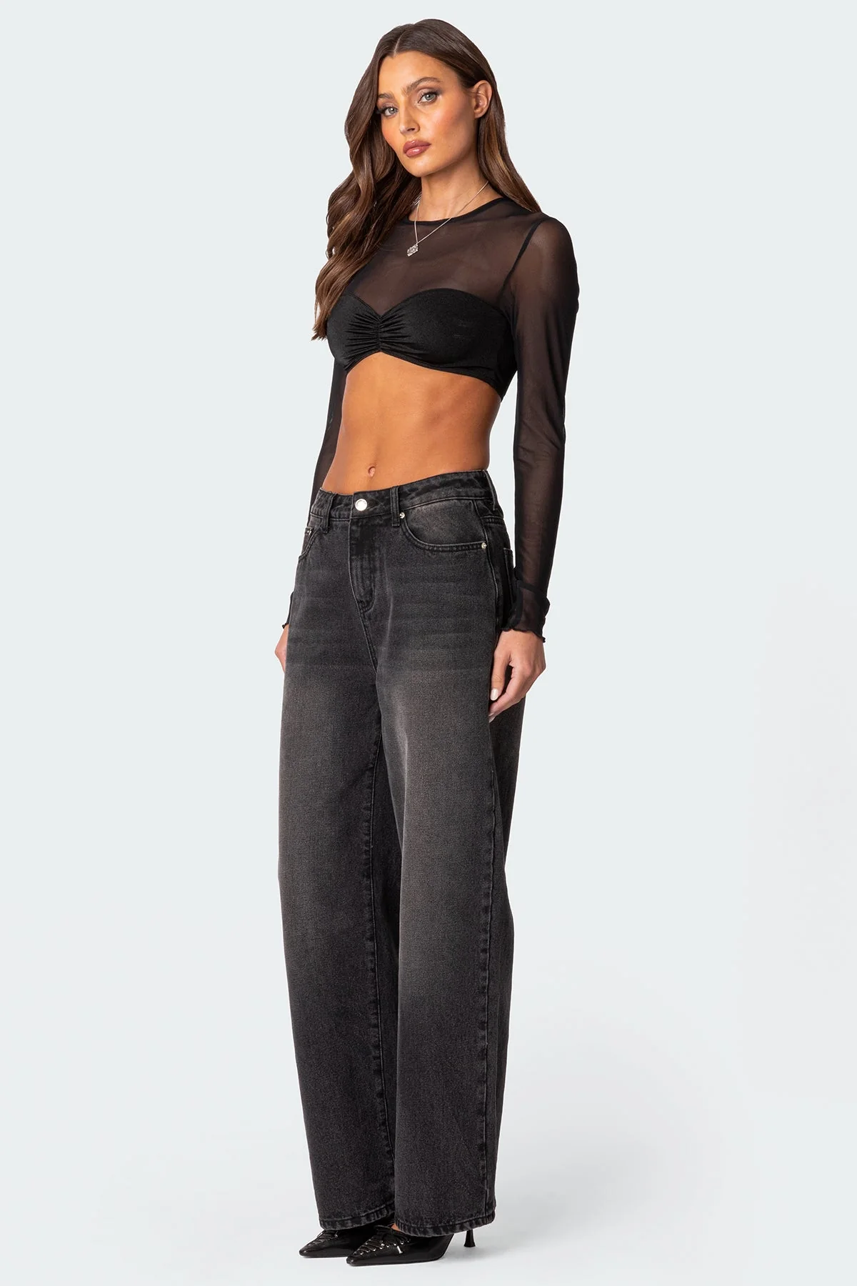 Night Out Sheer Crop Top - Image 5