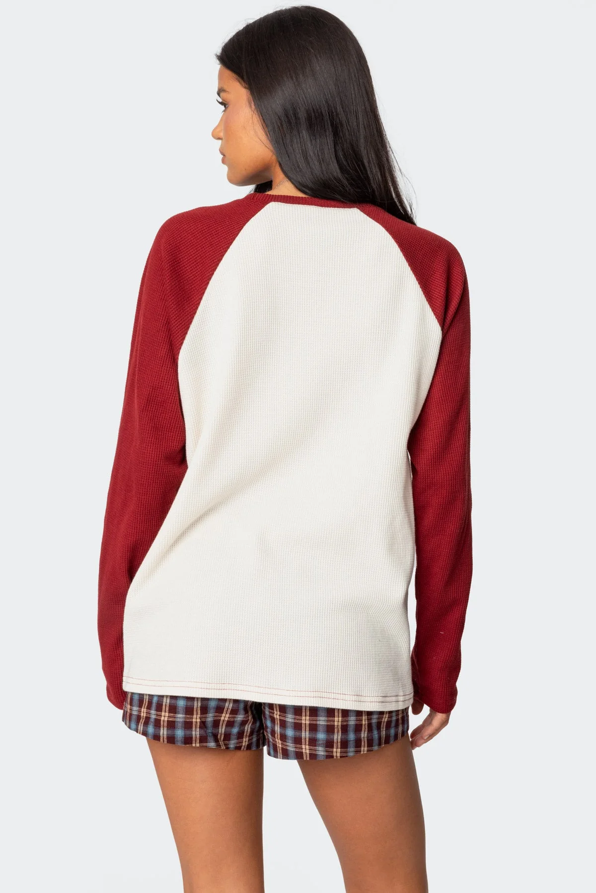 Me Time Oversized Waffle Top - Image 4