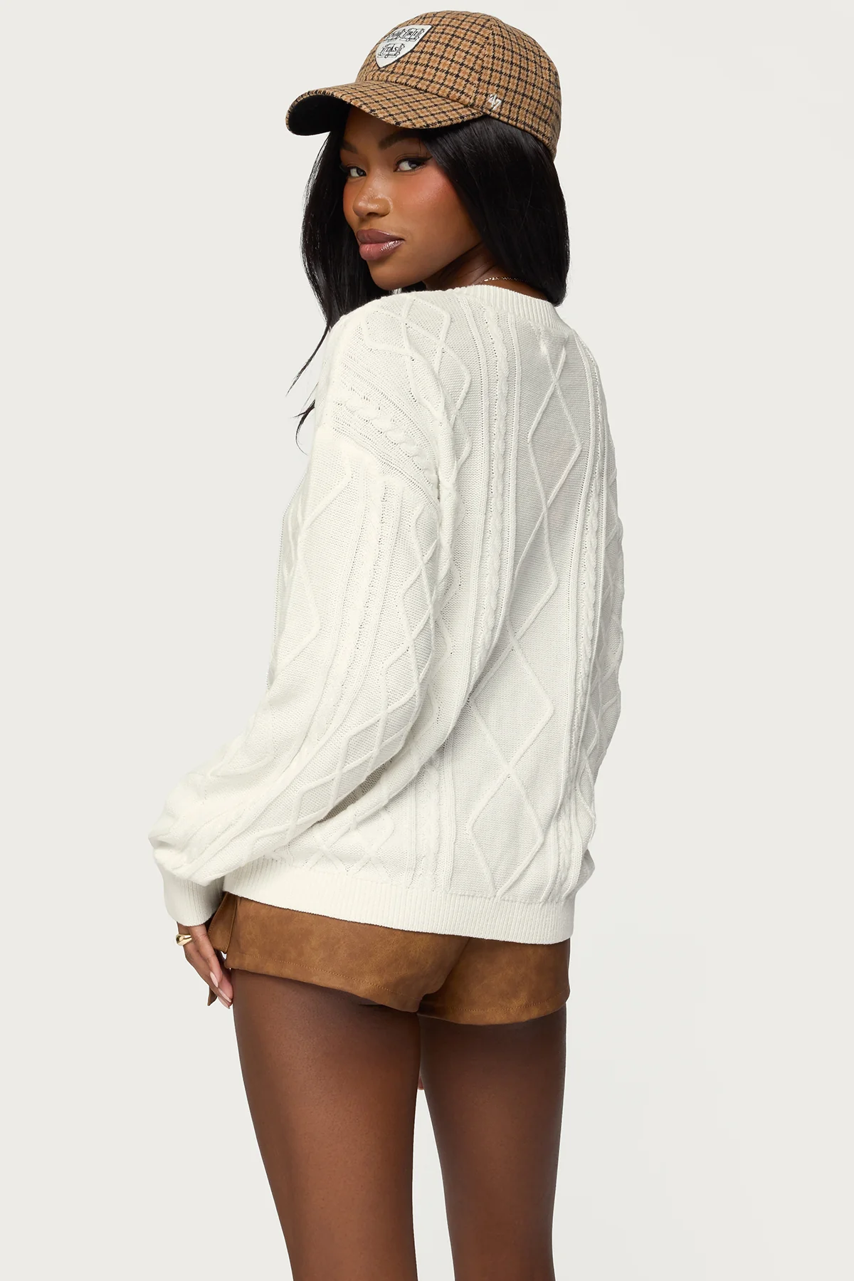 Jessy Cable Knit Oversized Sweater - Image 5