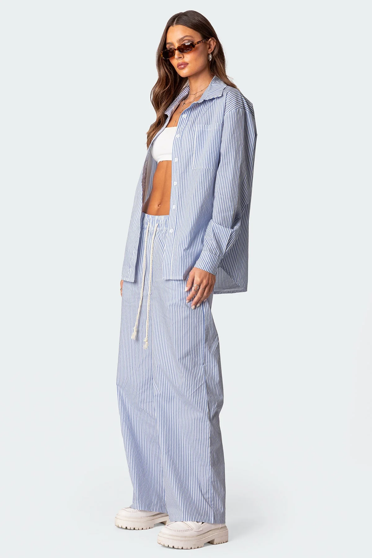 Pinstripe Trousers - Image 5