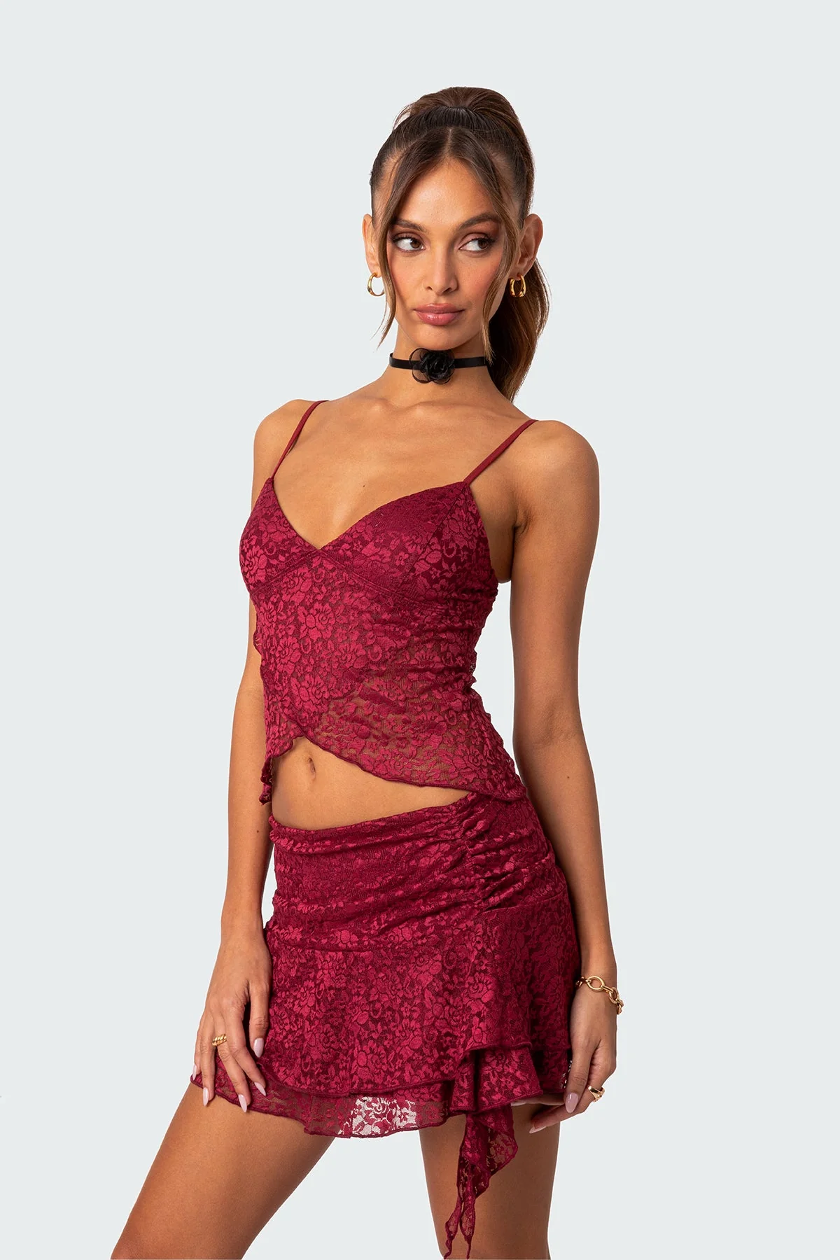 Ruby Sheer Lace Tank Top - Image 3