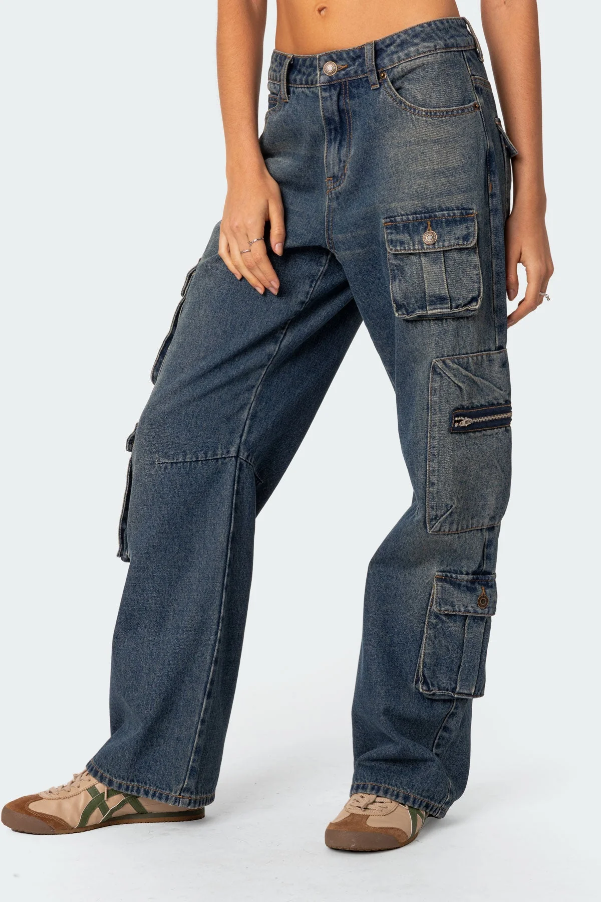 Adana Low Rise Baggy Cargo Jeans - Image 3