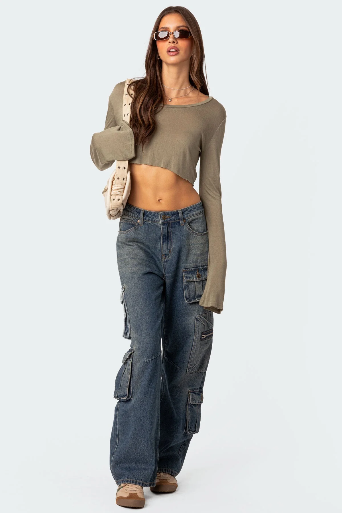 Adana Low Rise Baggy Cargo Jeans - Image 5