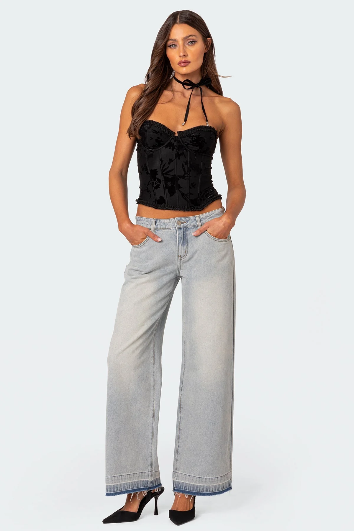 Marnie Velvet Embroidered Corset - Image 5