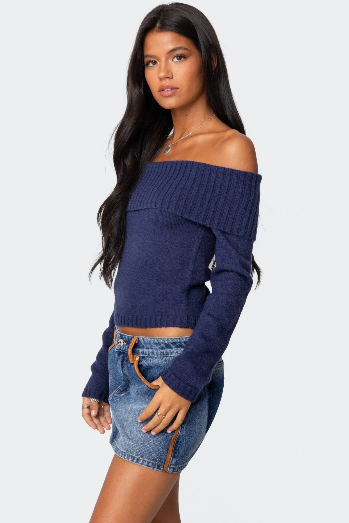Tamara Fold Over Knit Top - Image 3