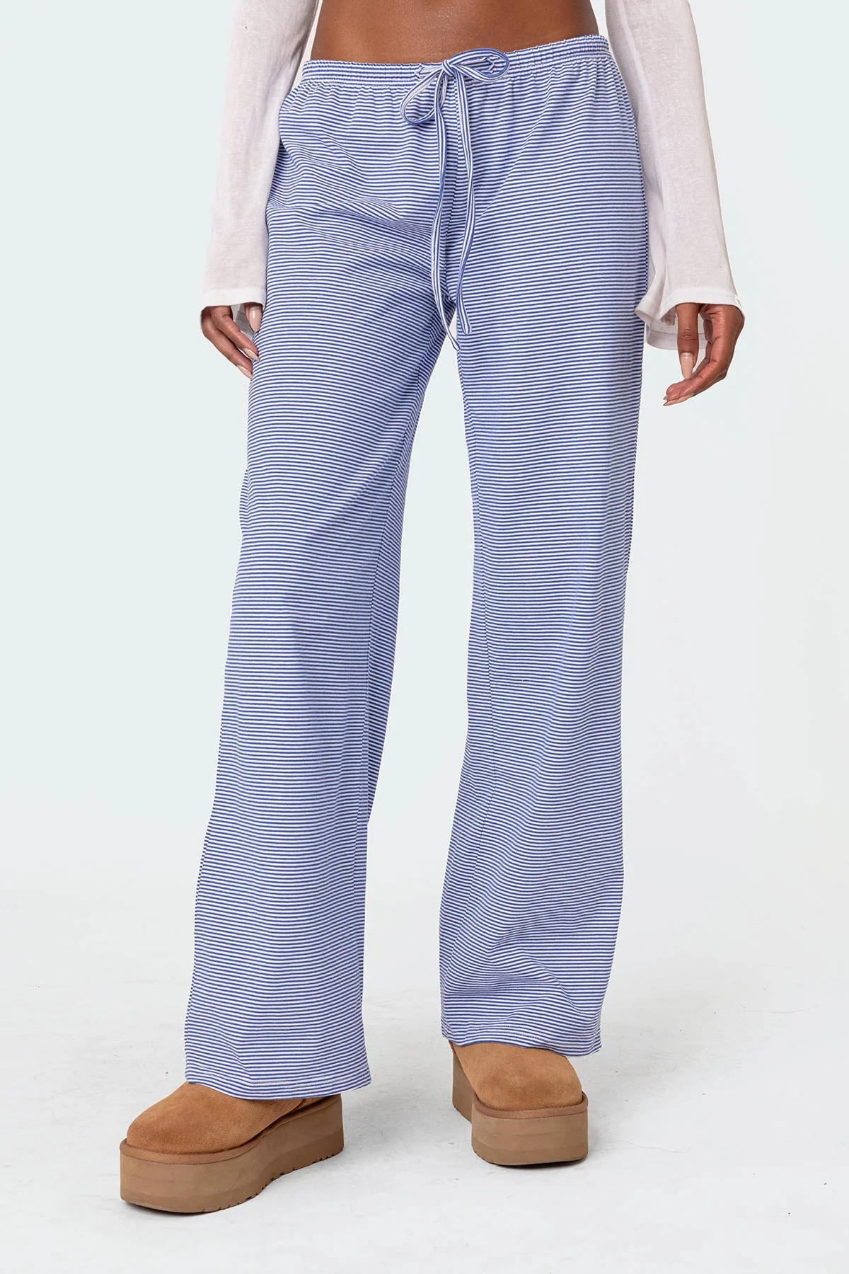 Olivia Striped Loose Fit Trousers - Image 2