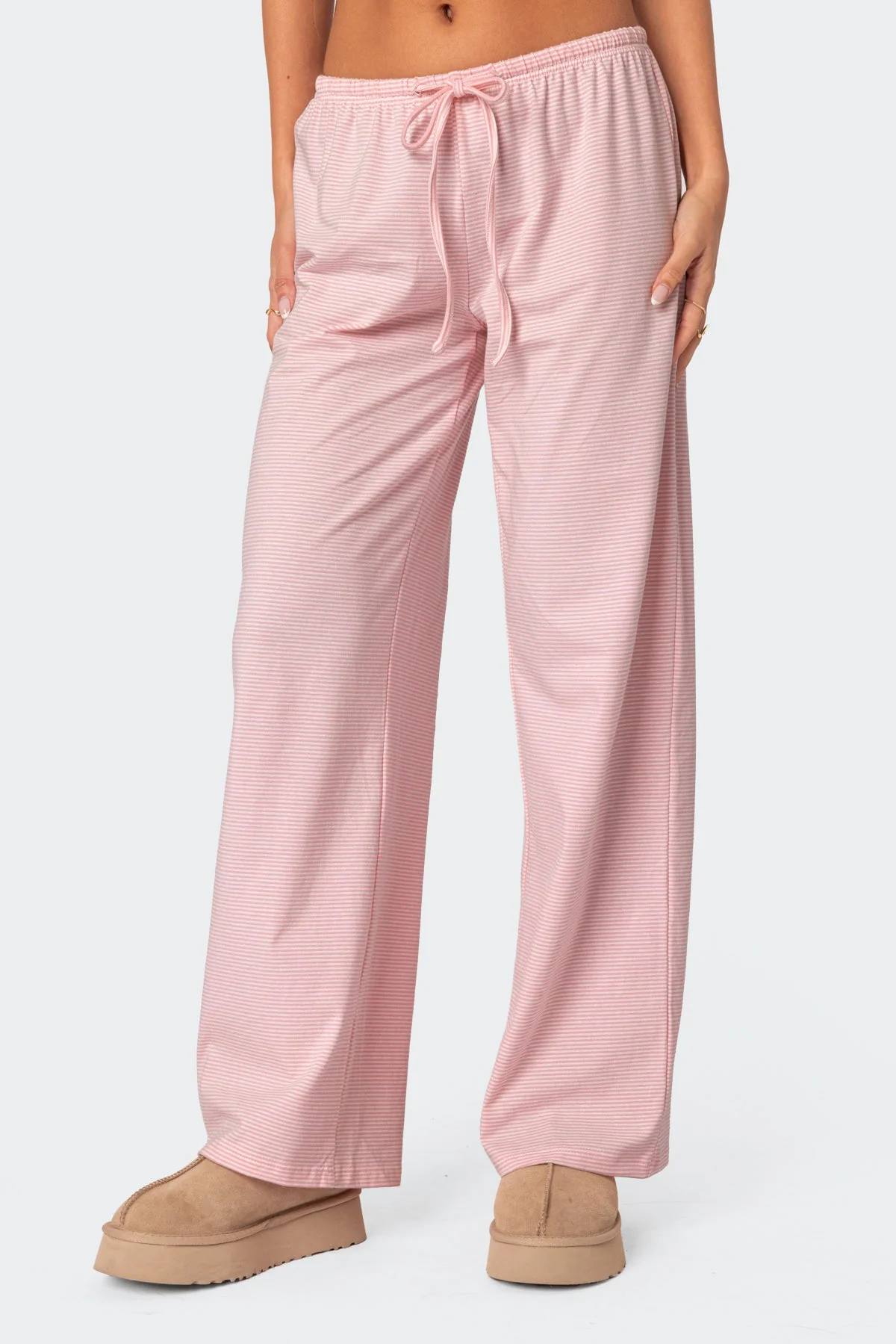 Olivia Striped Loose Fit Trousers - Image 2