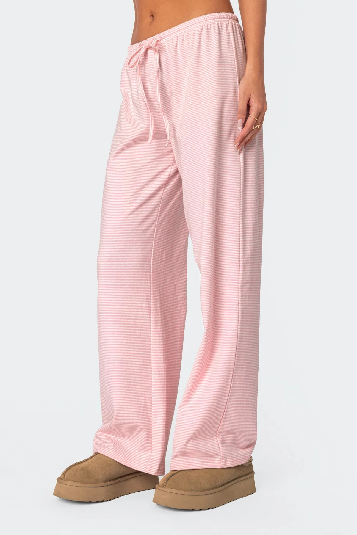 Olivia Striped Loose Fit Trousers - Image 4