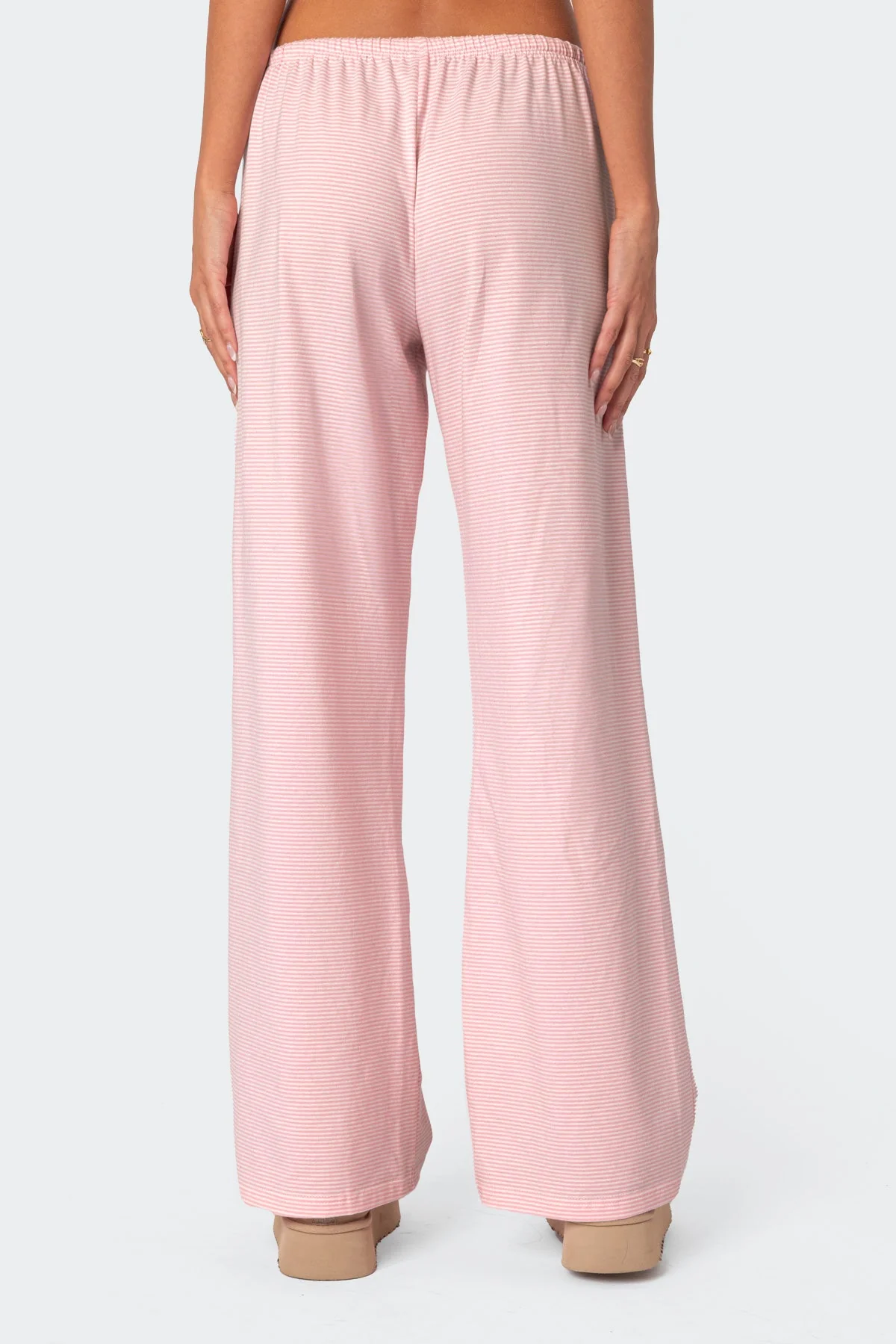 Olivia Striped Loose Fit Trousers - Image 5