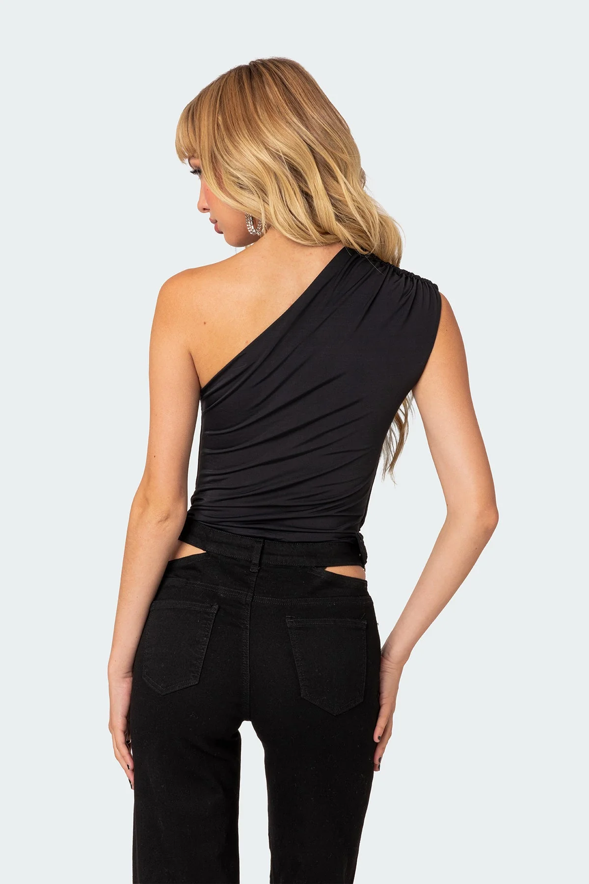 Tabby Gathered One Shoulder Bodysuit - Image 4