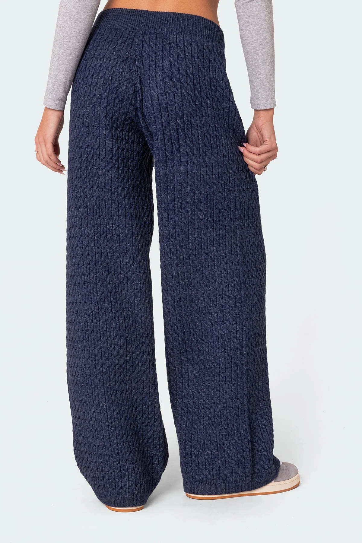 Portia Relaxed Cable Knit Trousers - Image 4